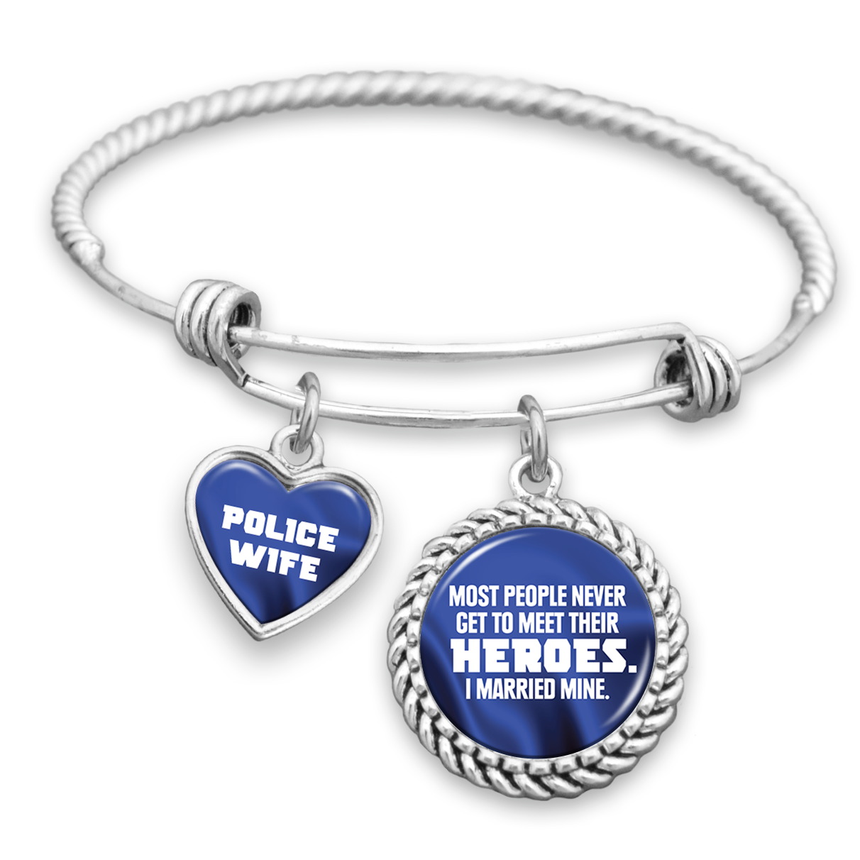I Married My Hero Police Charm Bracelet