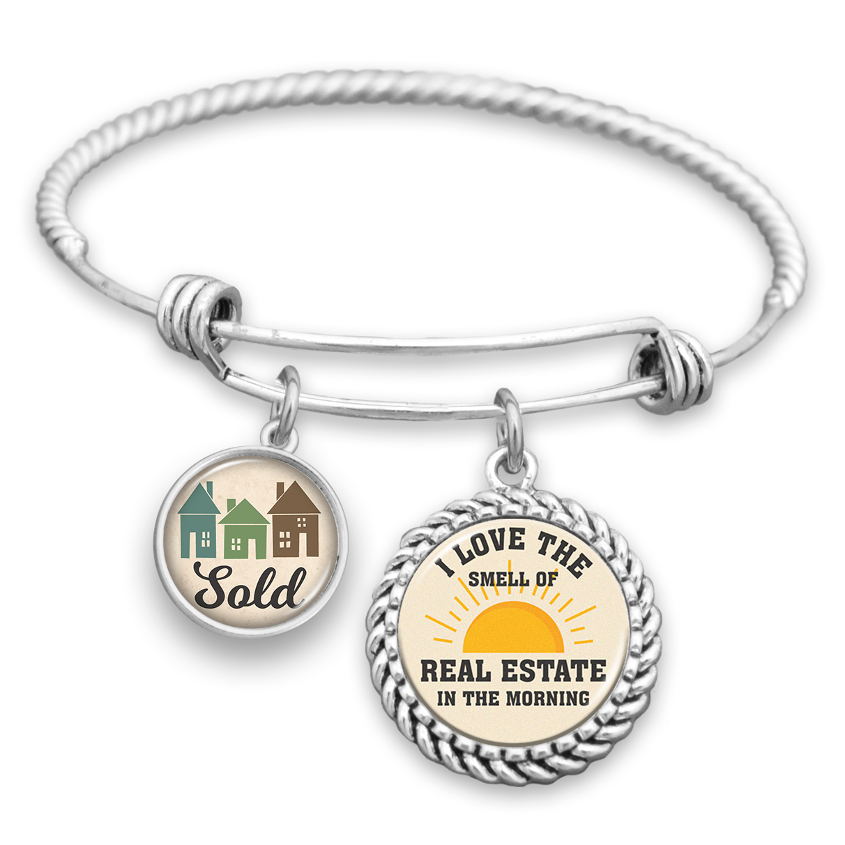 I Love The Smell Of Real Estate In The Morning Charm Bracelet