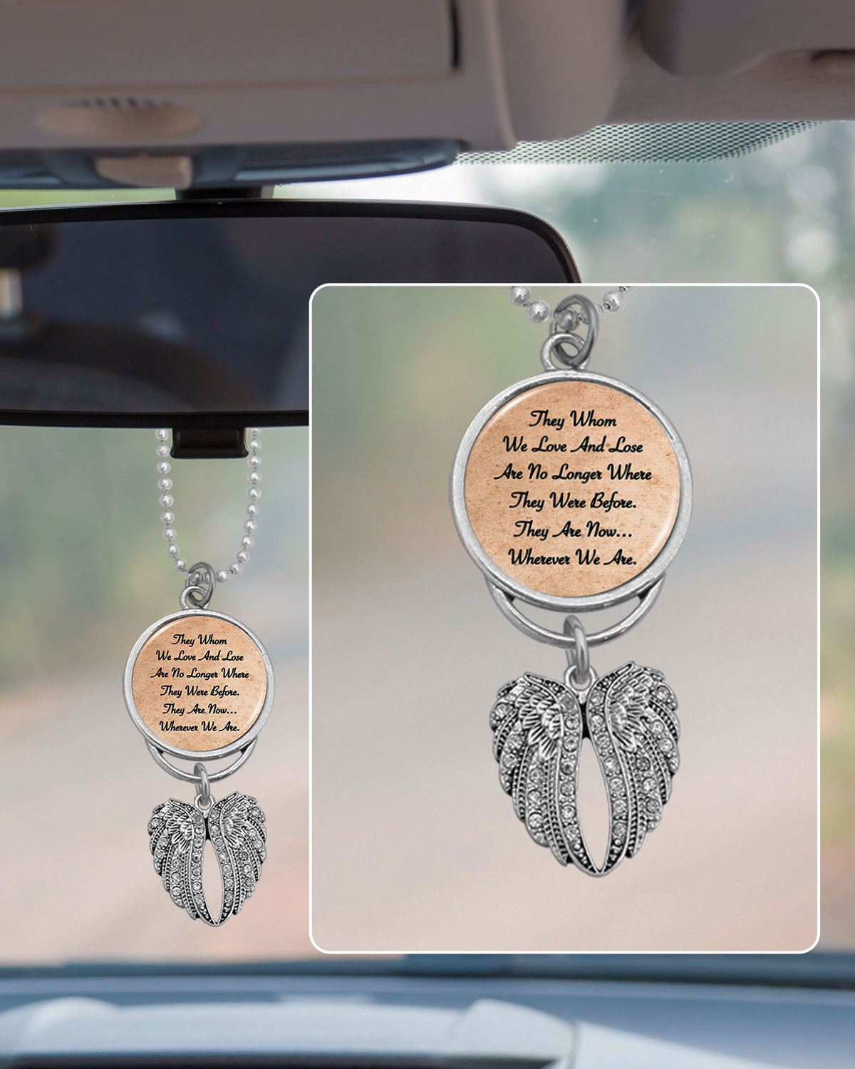 Wherever We Are Rearview Mirror Charm
