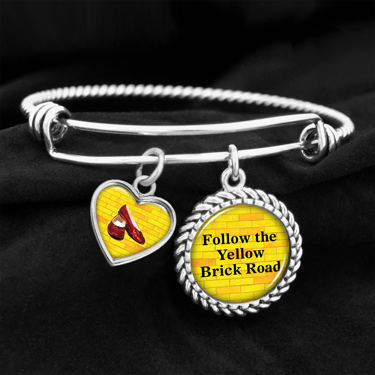 Follow The Yellow Brick Road Charm Bracelet
