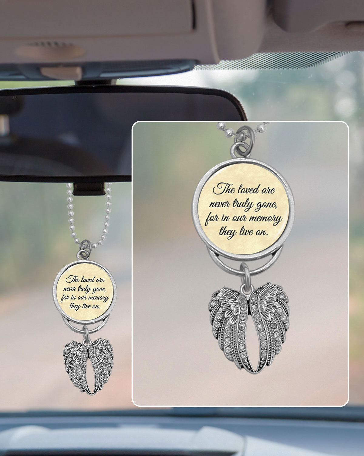 Never Truly Gone Rearview Mirror Charm
