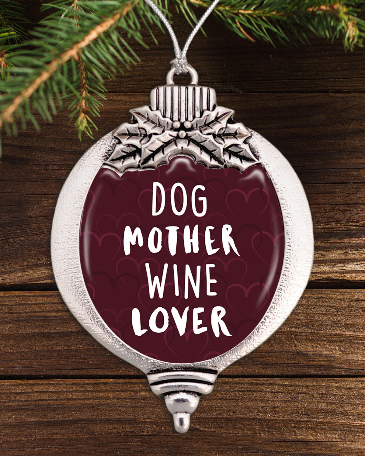 Dog Mother Wine Lover Bulb Ornament
