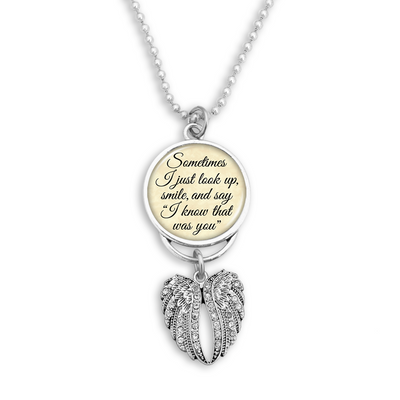 Know That Was You Angel Wings Rearview Mirror Charm