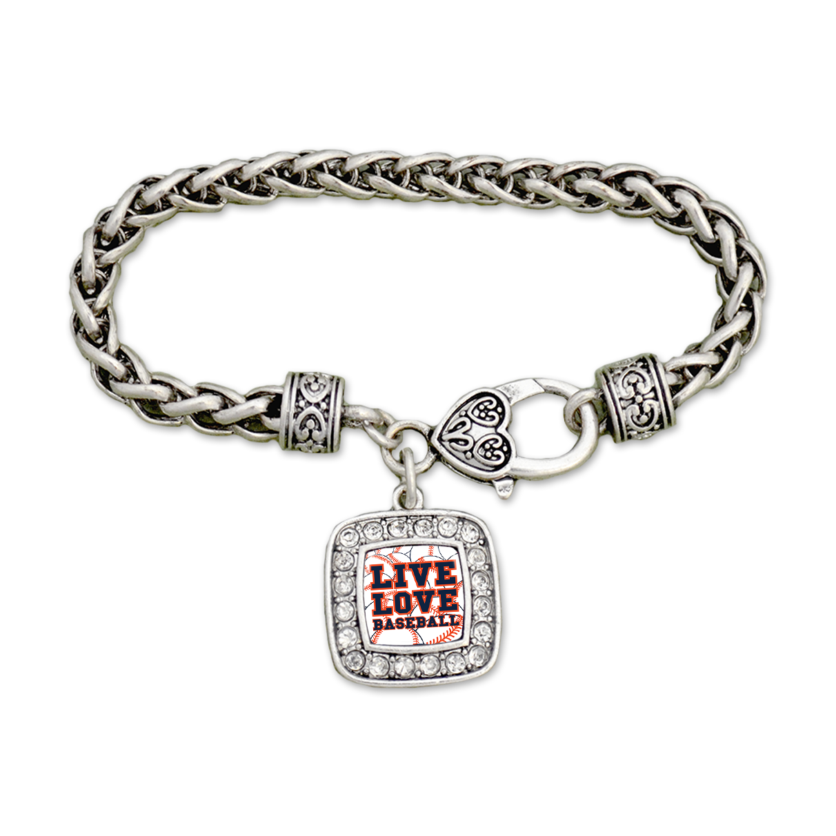 Detroit Live Love Baseball Clamp Bracelet