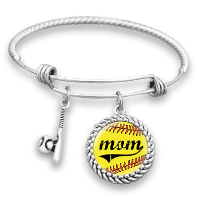 Softball Mom Charm Bracelet