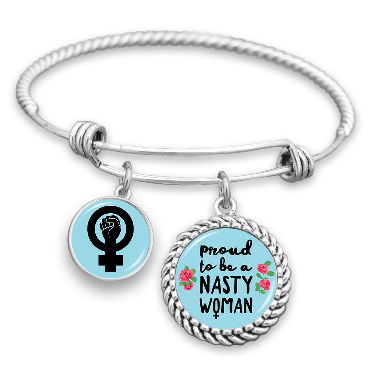 Proud To Be A Nasty Woman Charm Bracelet