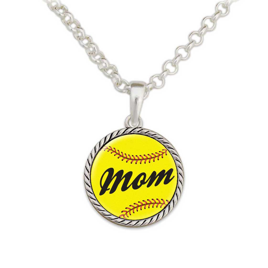 Softball Mom Crystal Necklace
