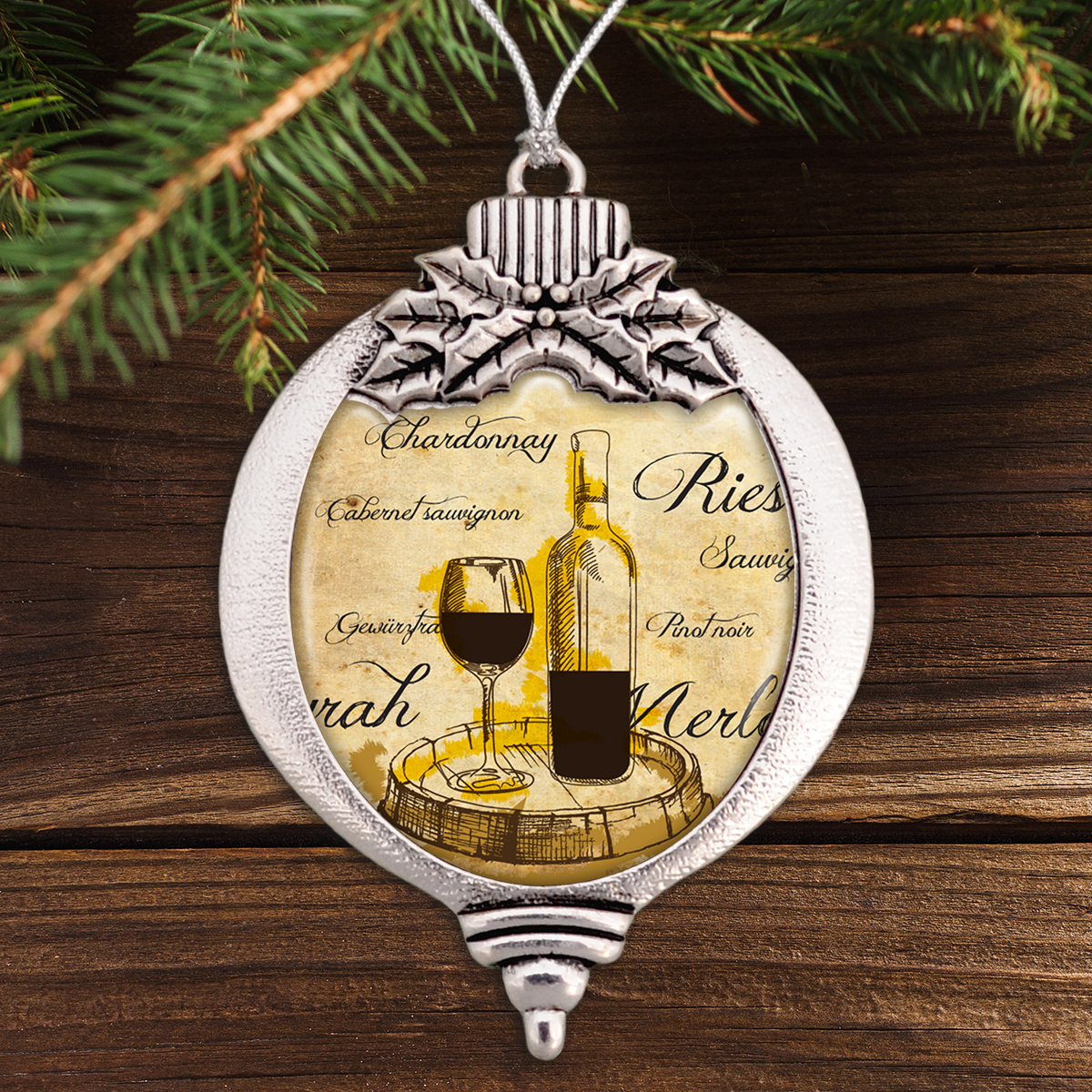Elegant Wine Bulb Ornament