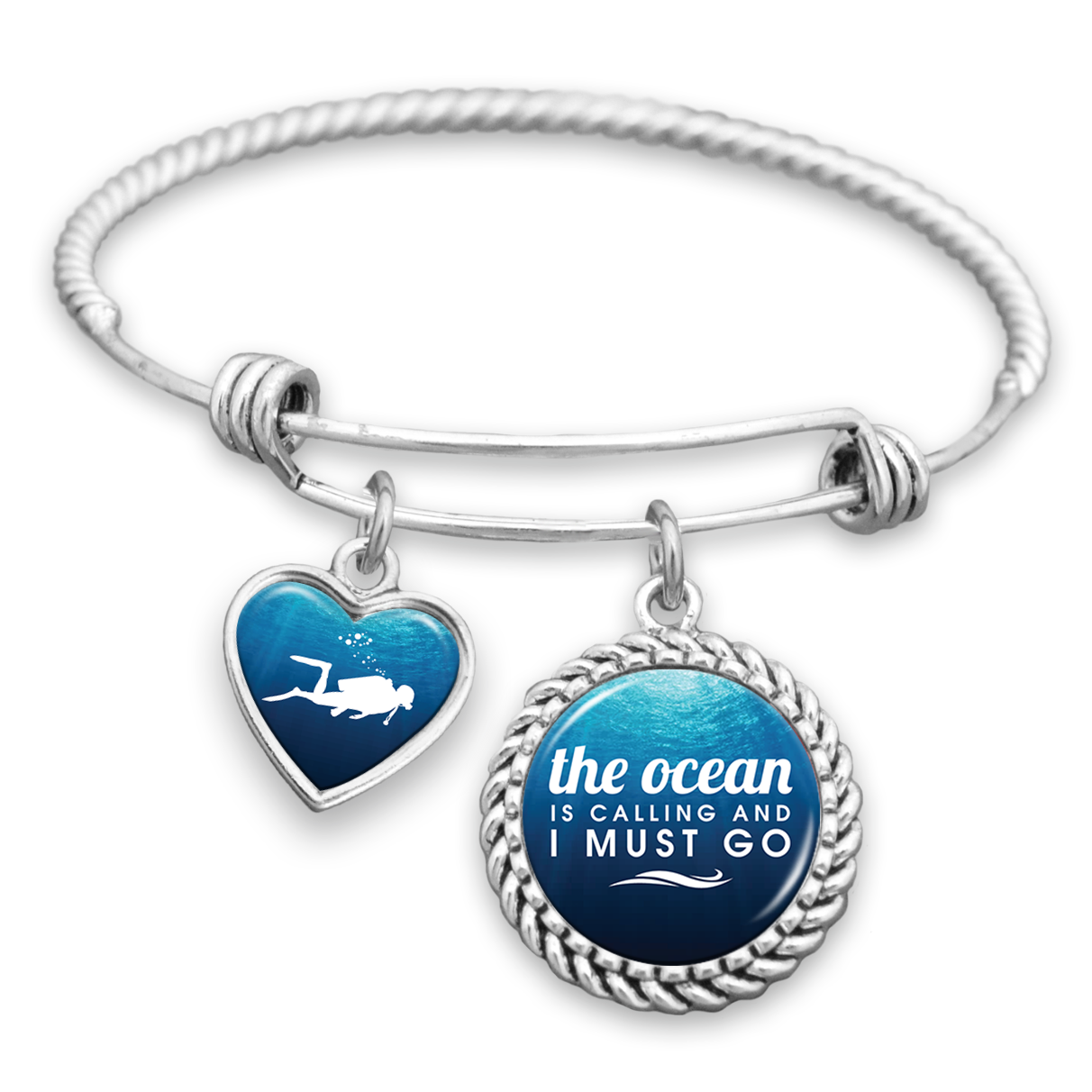 The Ocean Is Calling And I Must Go Charm Bracelet