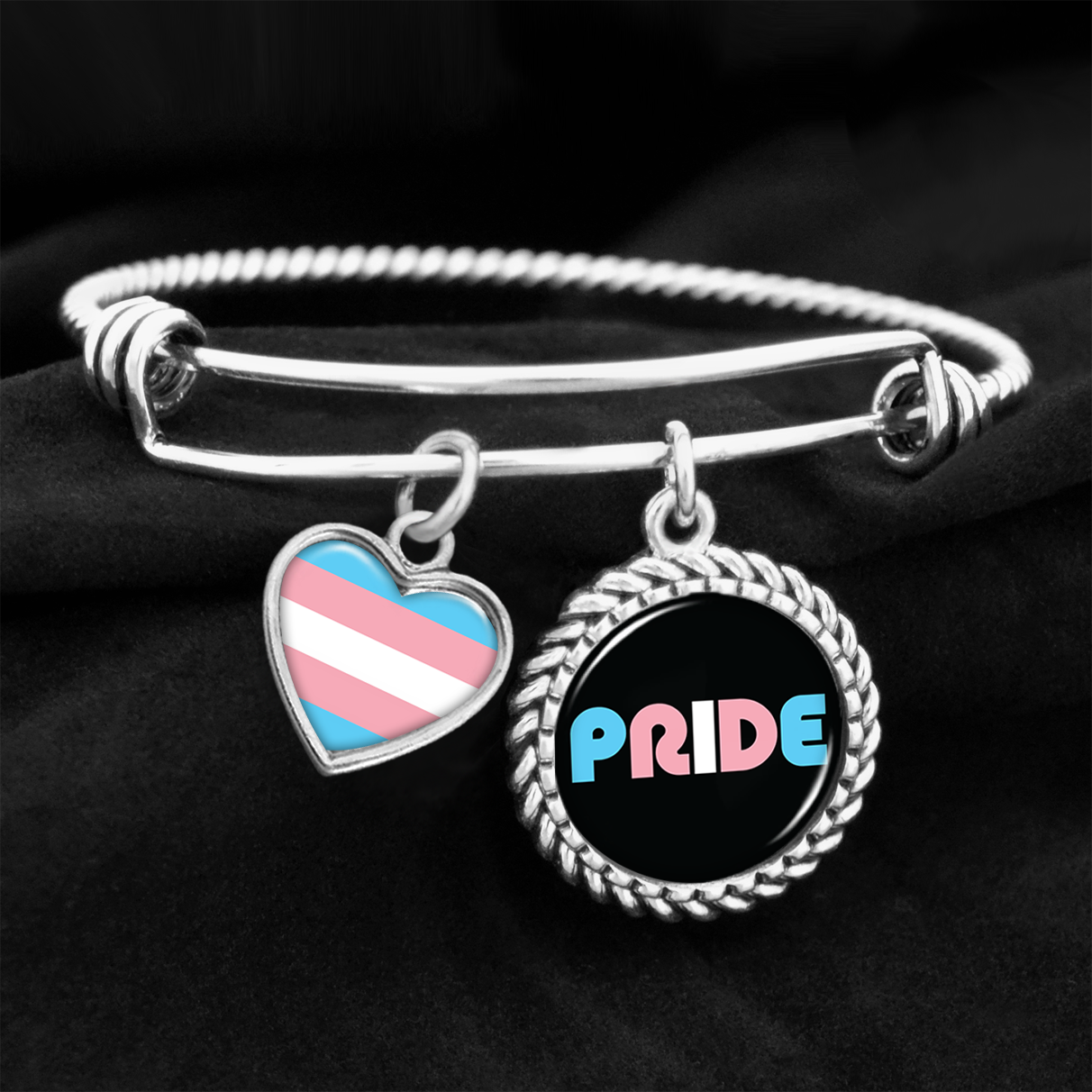 Transgender Pride Charm Bracelet