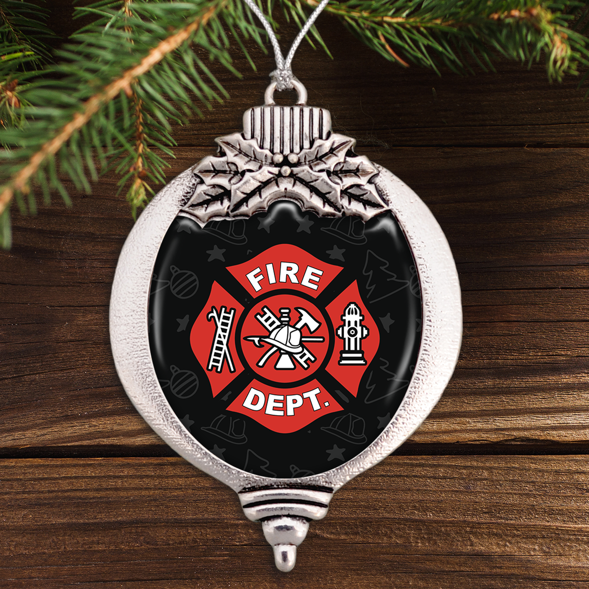 Firefighter Crest Bulb Ornament