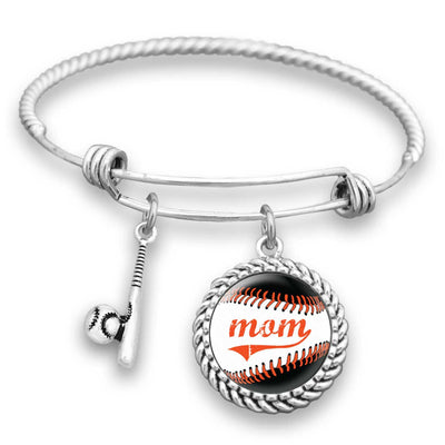 Baltimore Baseball Mom Charm Bracelet