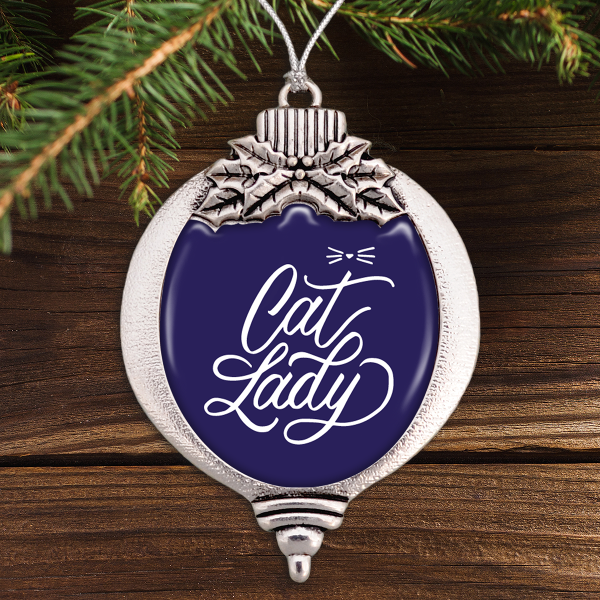 Cat Lady Bulb Ornament
