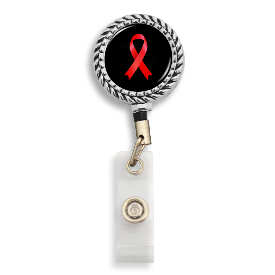 AIDS Awareness Ribbon Badge Reel