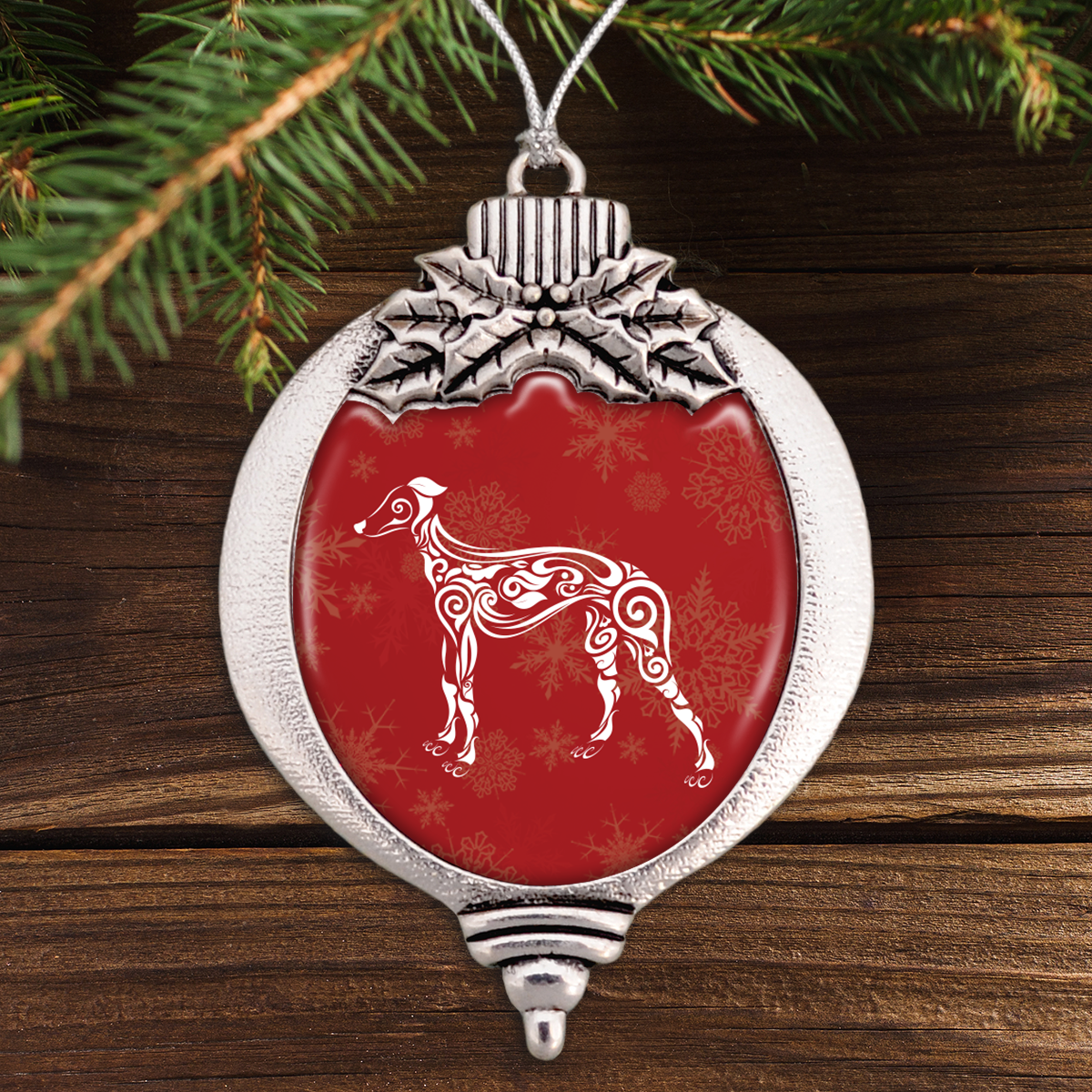 Fancy Greyhound Bulb Ornament