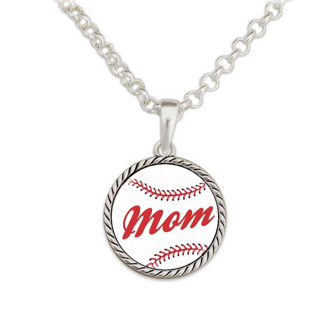 Baseball Mom Crystal Necklace