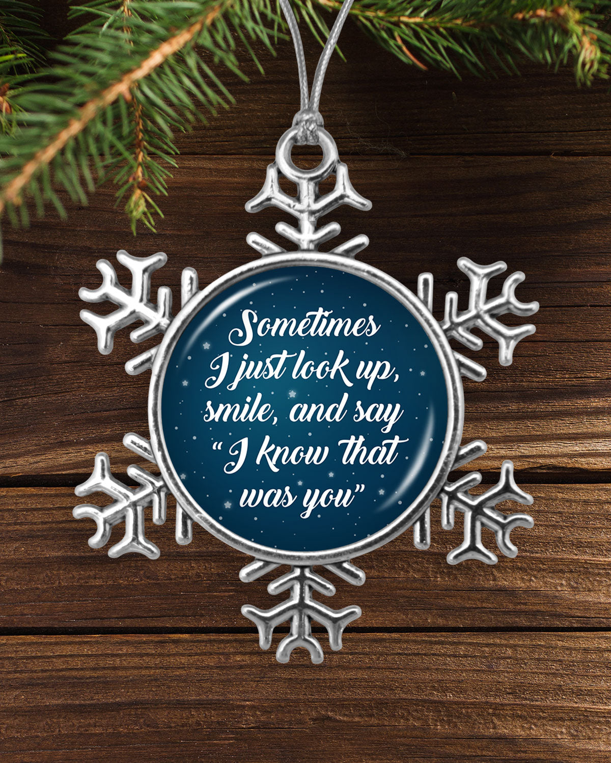I Know That Was You Night Sky Snowflake Ornament