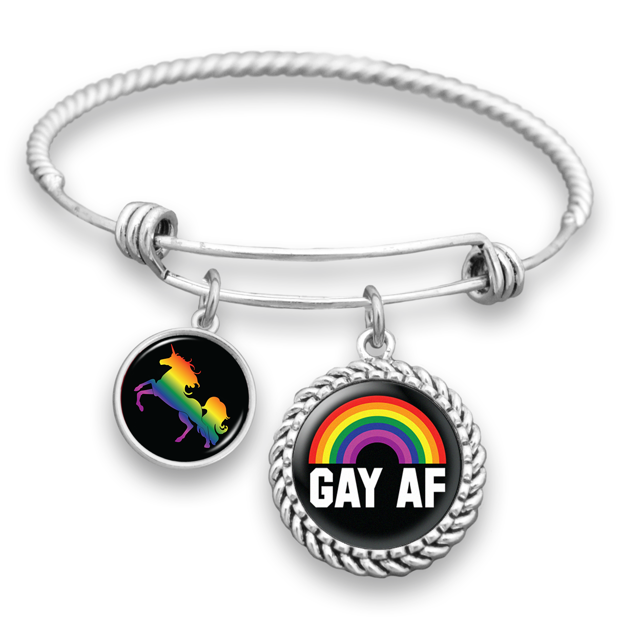 GAY AF Unicorn Charm Bracelet