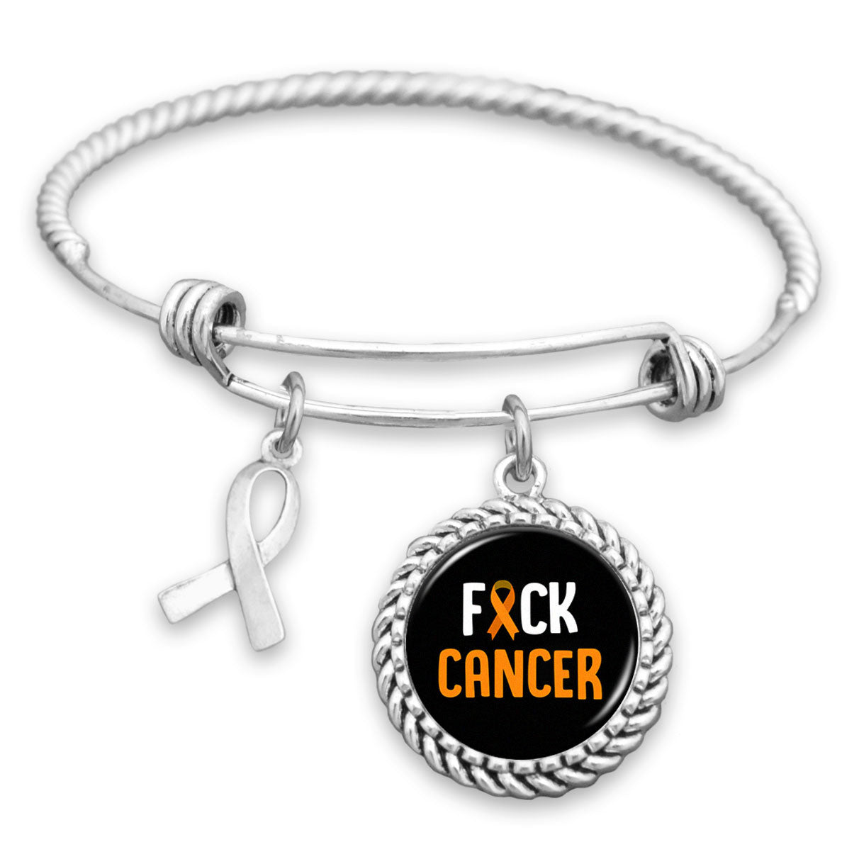 F*ck Cancer Leukemia Charm Bracelet