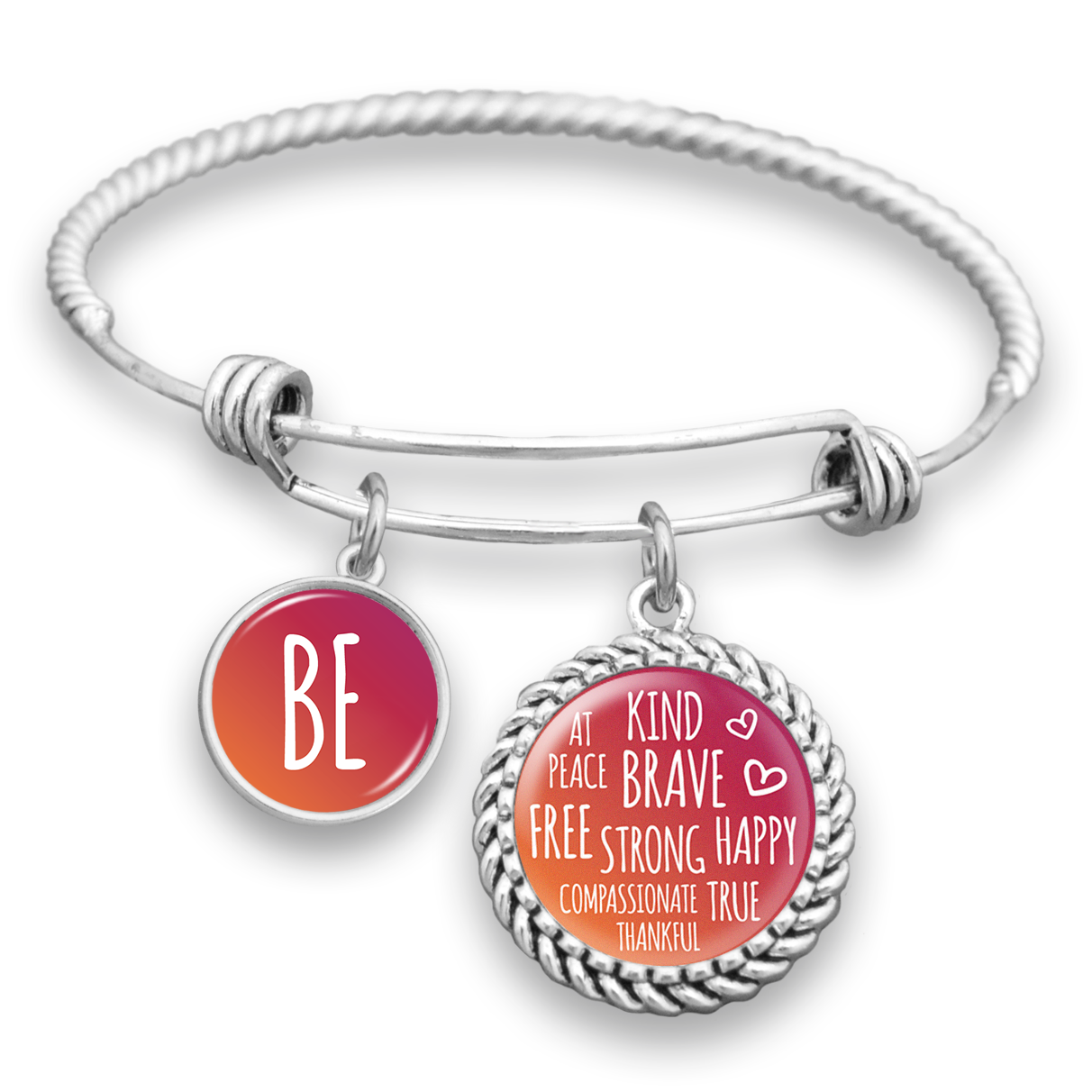 "Be" Inspirational Words Charm Bracelet