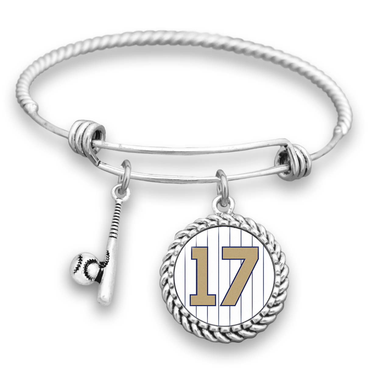 Baseball Jersey 17 Charm Bracelet