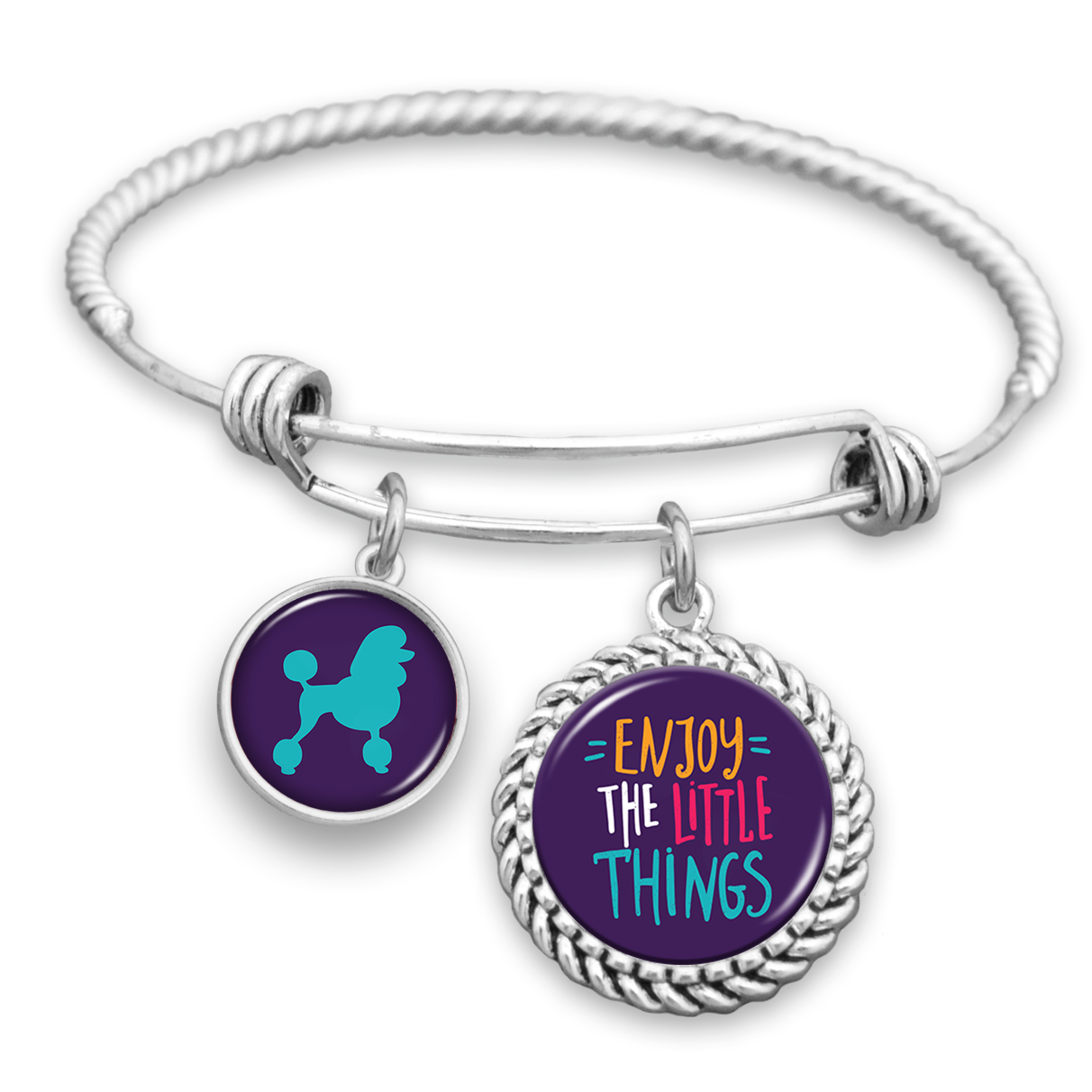 Enjoy The Little Things Poodle Charm Bracelet