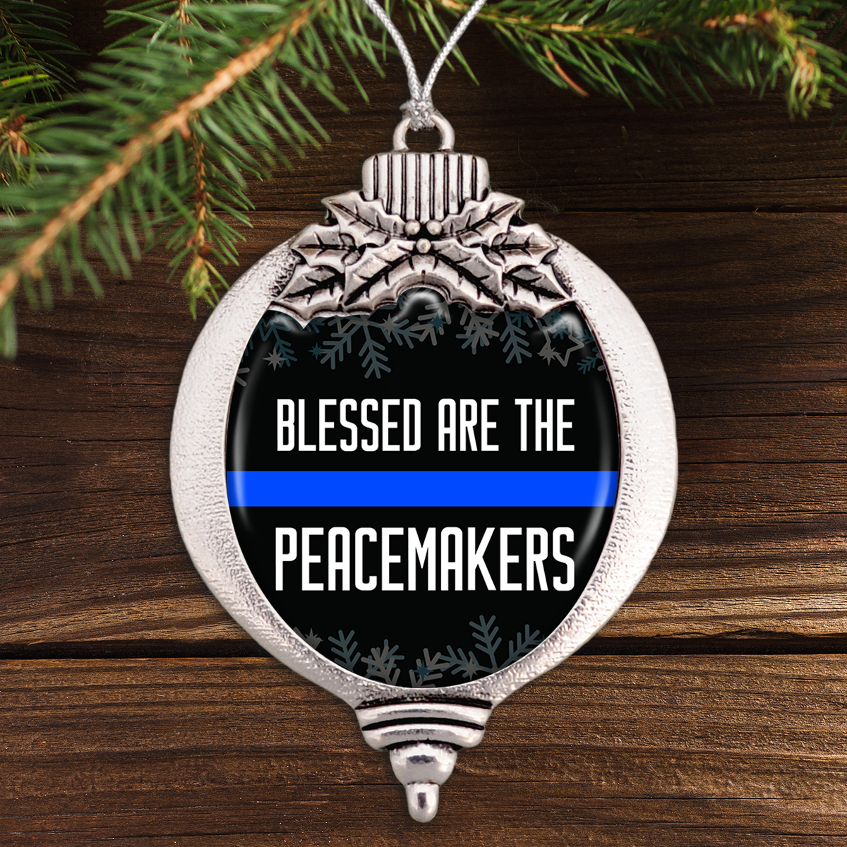 Blessed Are The Peacemakers Police Bulb Ornament