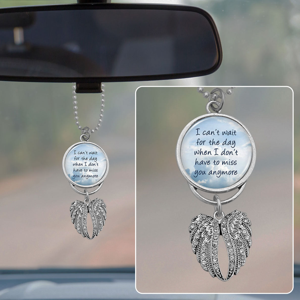 Don't Have To Miss You Rearview Mirror Charm