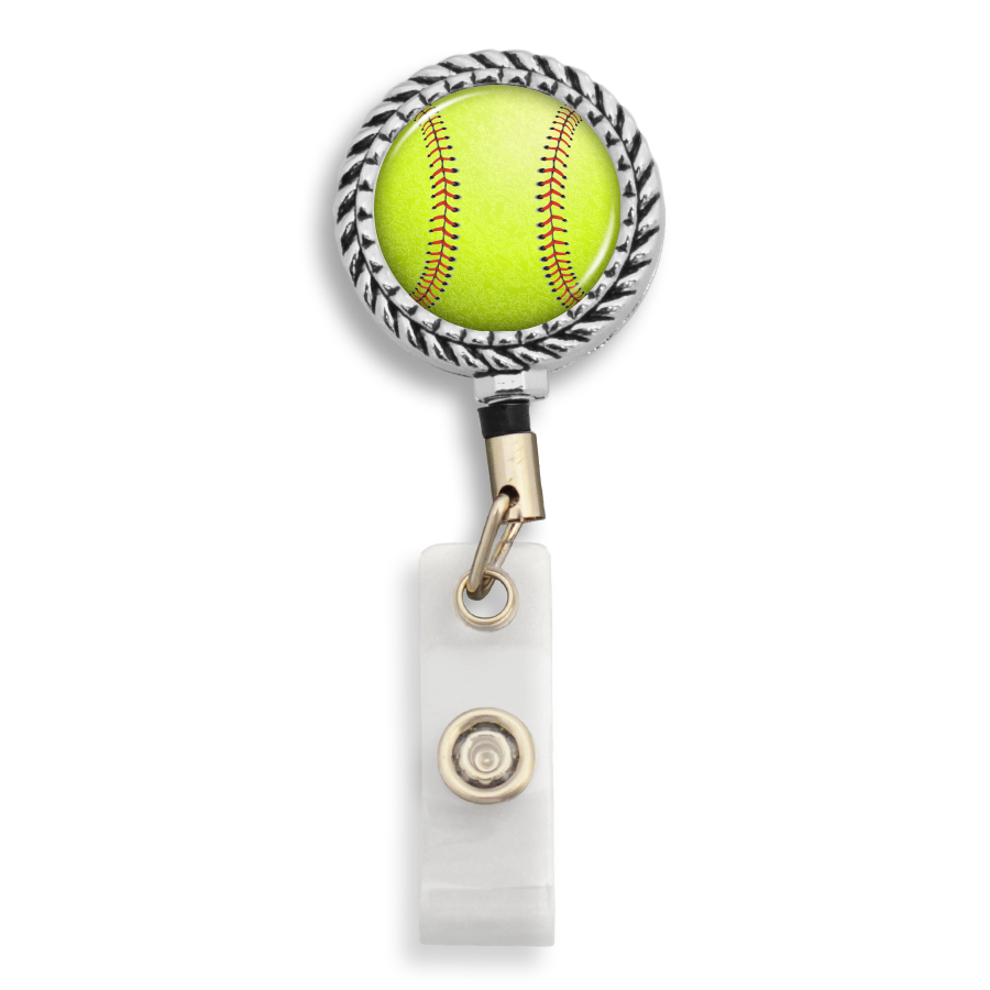Softball Badge Reel