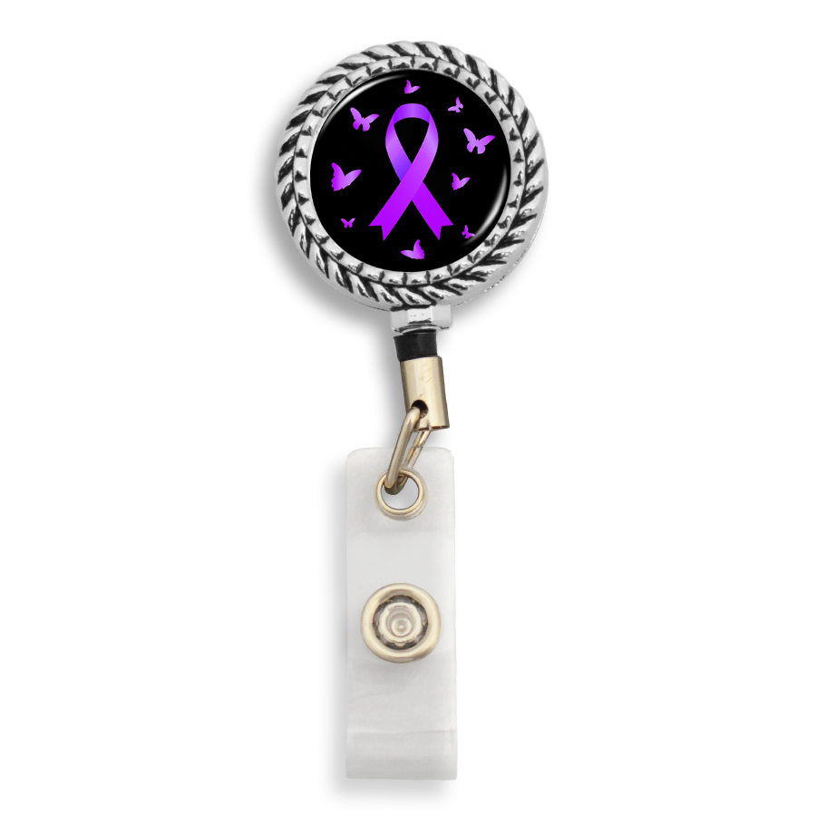 Lupus Awareness Ribbon Badge Reel