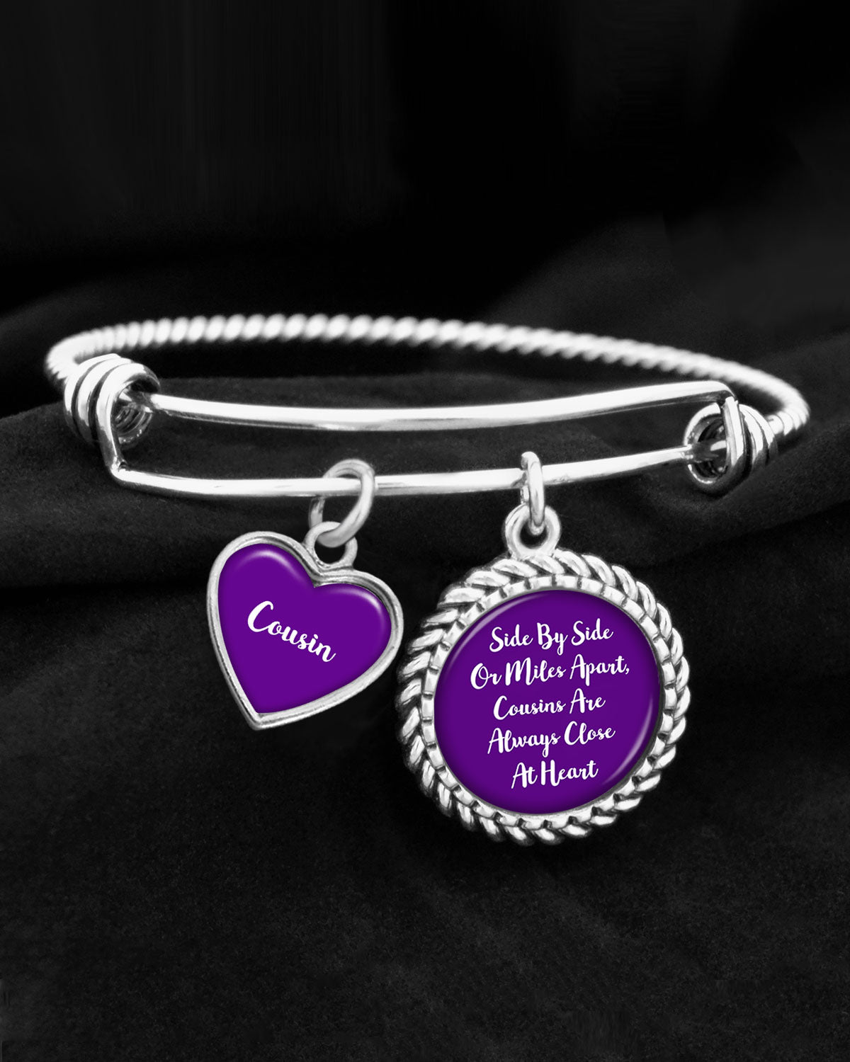 Cousins Are Always Close At Heart Charm Bracelet
