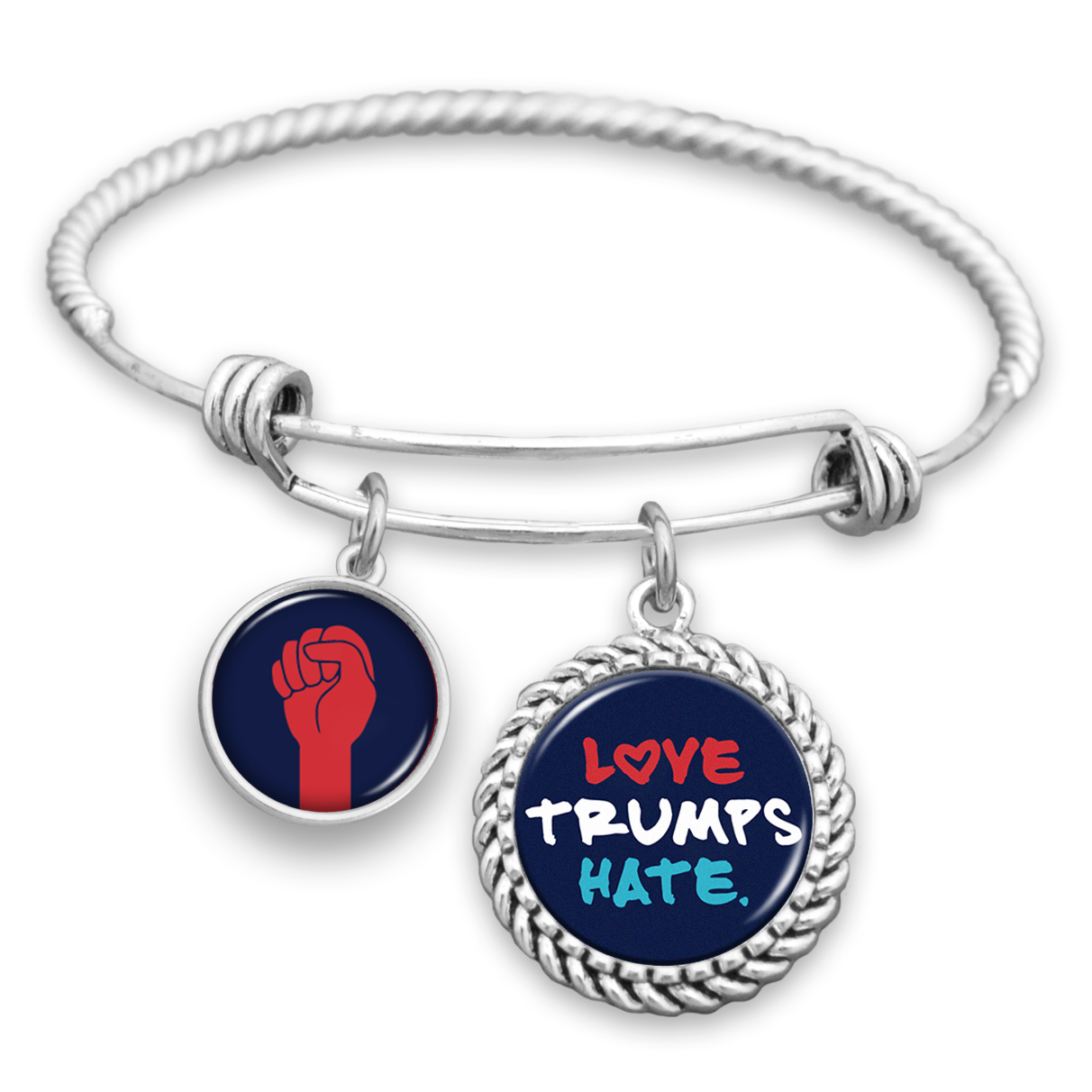 Love Trumps Hate Charm Bracelet