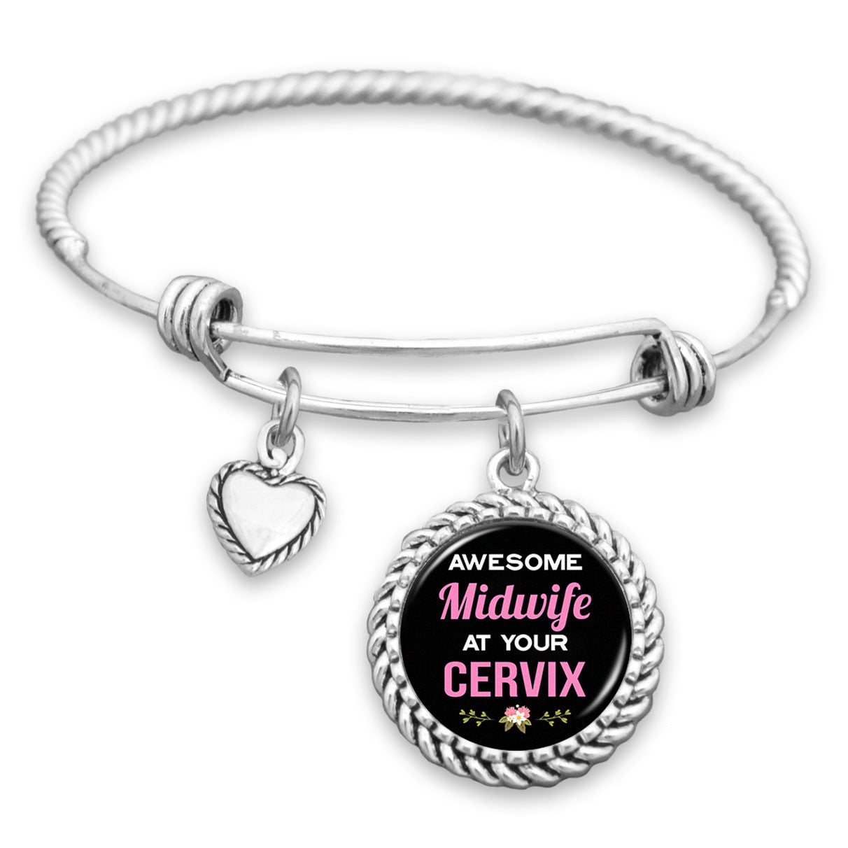 Awesome Midwife At Your Cervix Charm Bracelet
