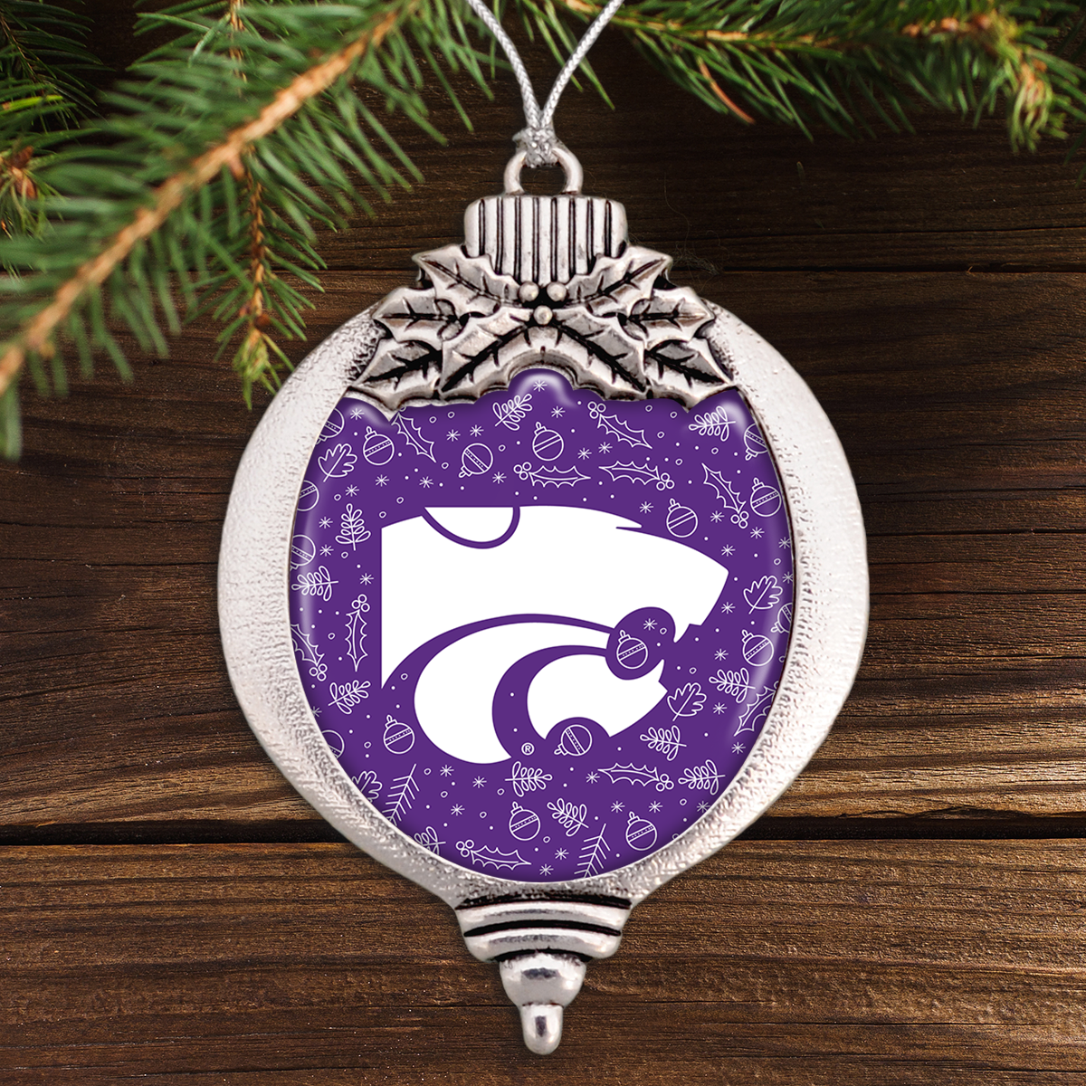 Kansas State Wildcats Holiday Bulb Ornament