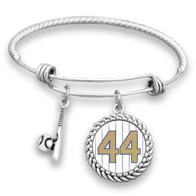 Baseball Jersey 44 Charm Bracelet
