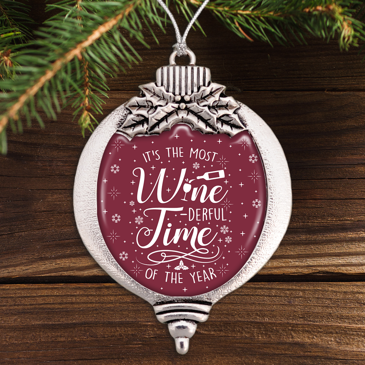 It's The Most WINE-derful Time Of The Year Bulb Ornament