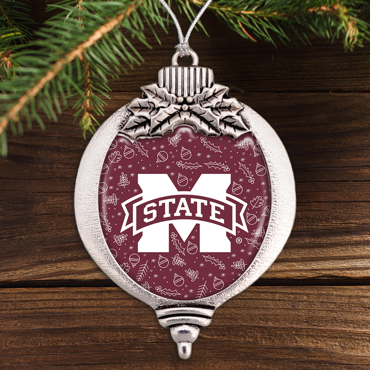 Mississippi State Bulldogs Holiday Bulb Ornament