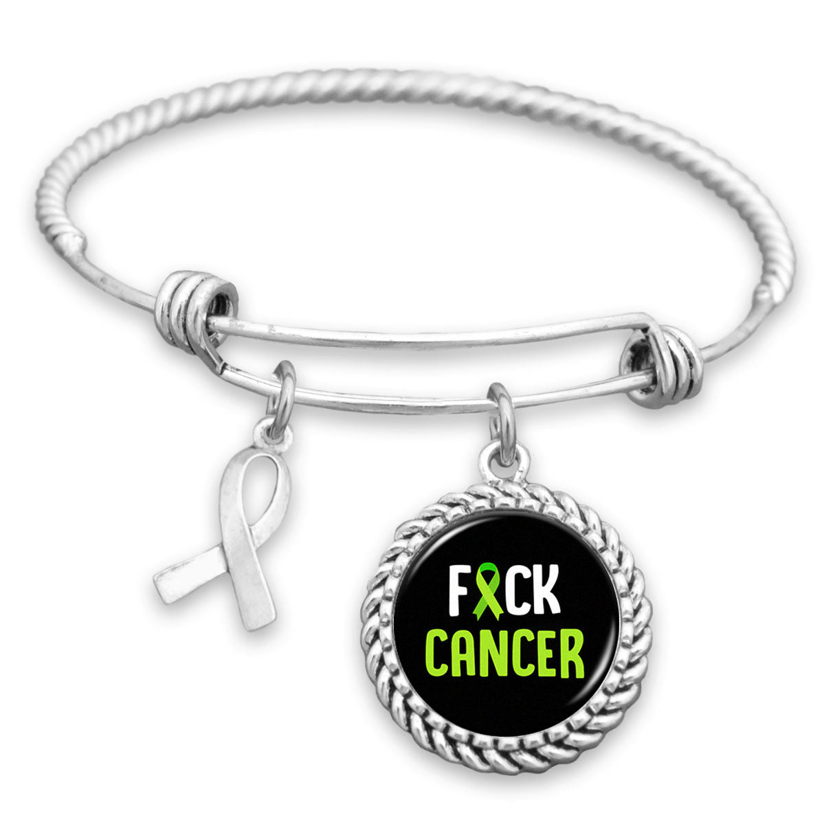 F*ck Cancer Lymphoma Charm Bracelet