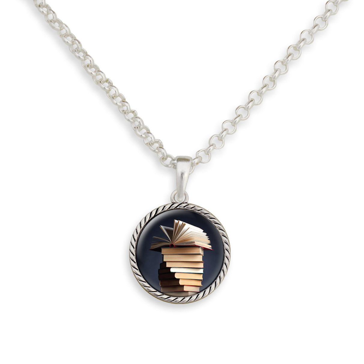 Book Stack Necklace