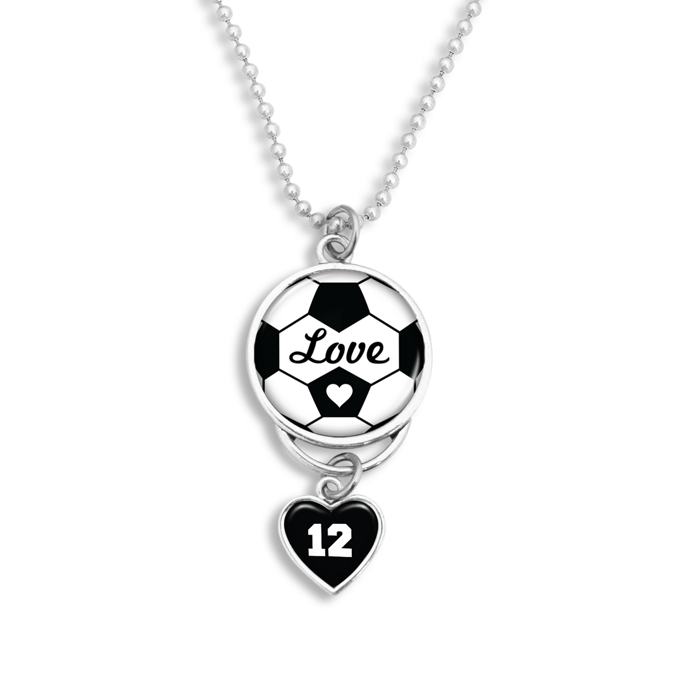 Customizable Soccer Love Rearview Mirror Charm