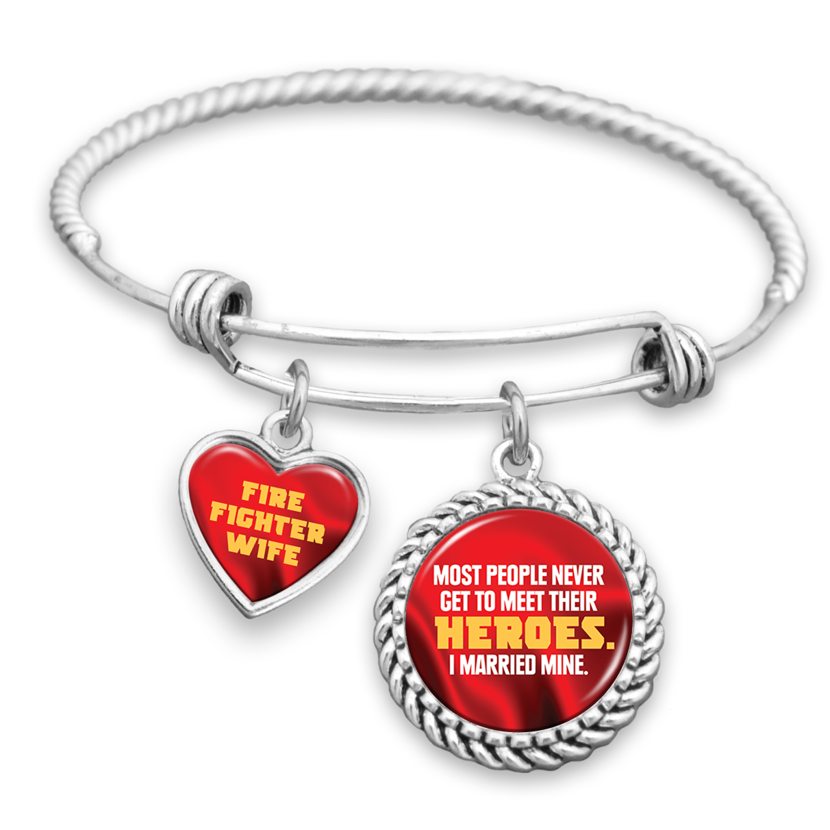 I Married My Hero Firefighter Charm Bracelet