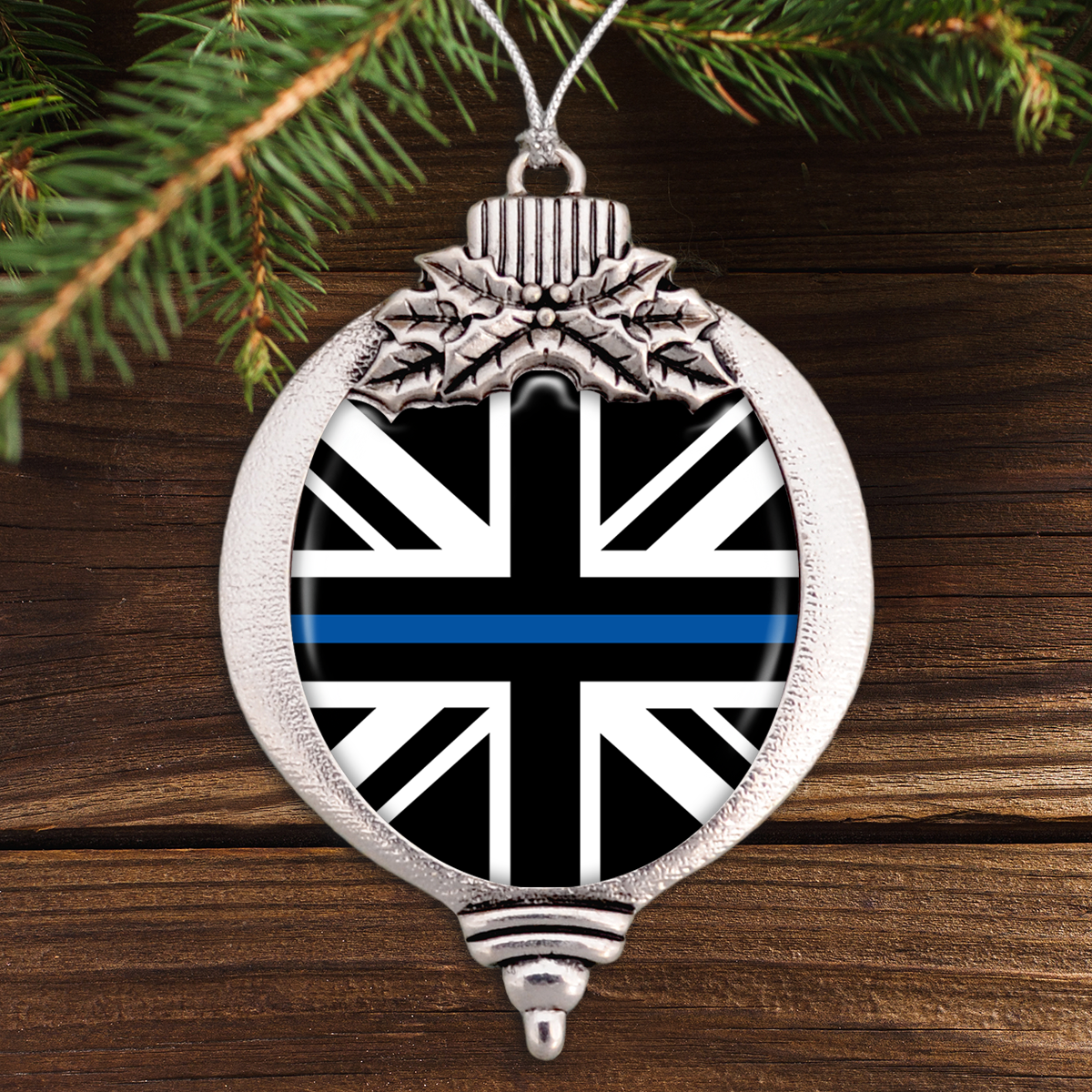 Thin Blue Line UK Flag Bulb Ornament