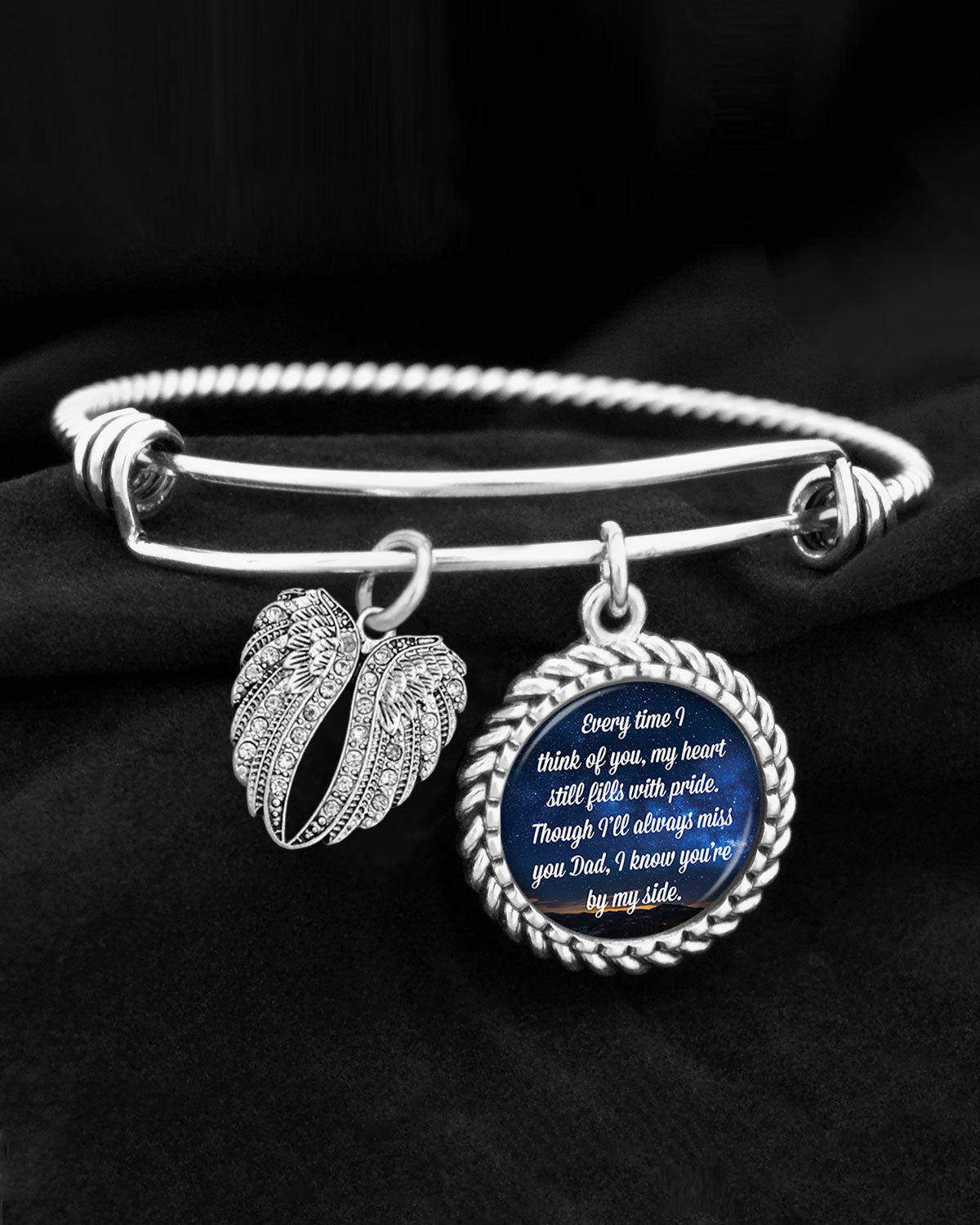 Dad Every Time I Think Of You Charm Bracelet