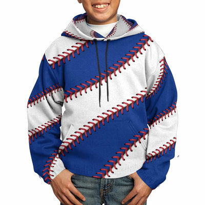 Chicago Baseball Stitches All Over Print Kids Hoodie