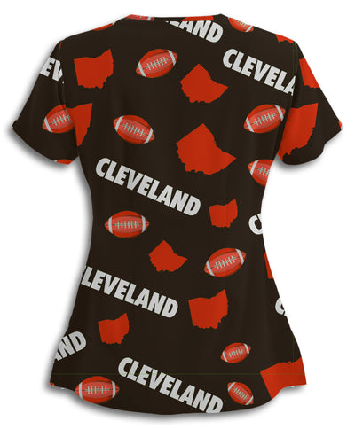Cleveland Football Lovers Scrub Top