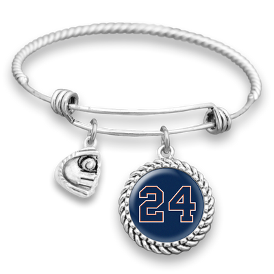 Detroit Baseball #24 Charm Bracelet