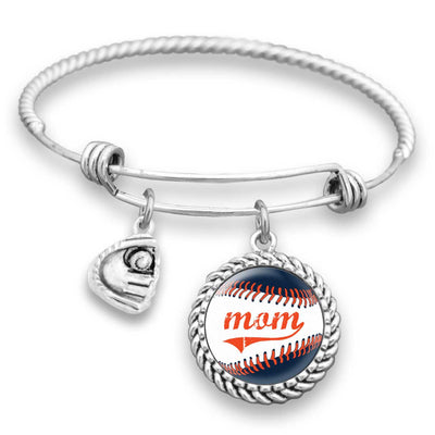 Detroit Baseball Mom Charm Bracelet