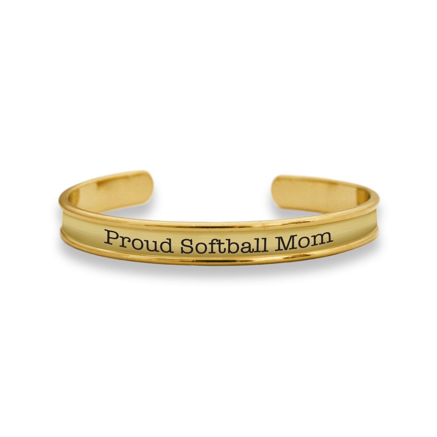 Proud Softball Mom Cuff Bracelet