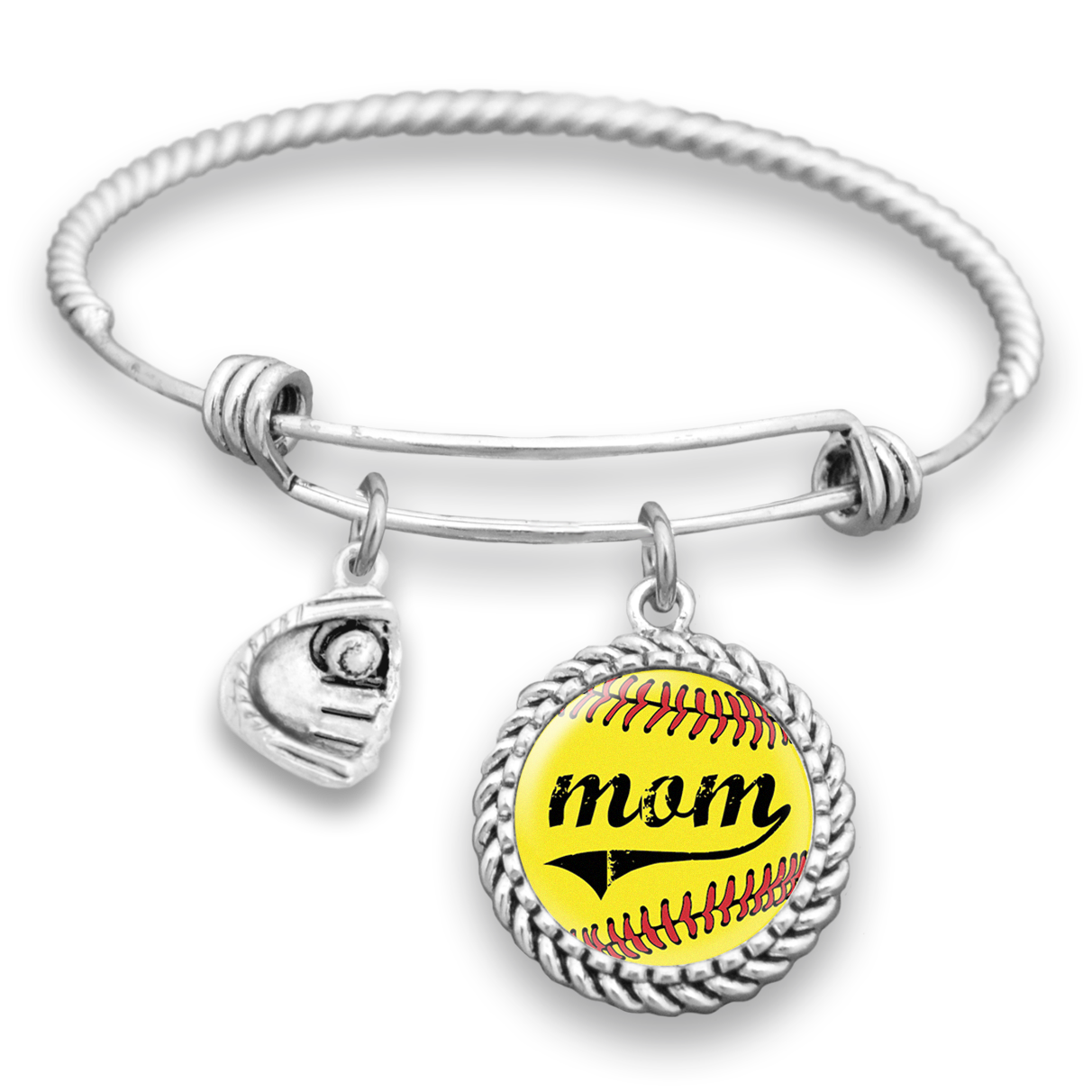 Softball Mom Charm Bracelet