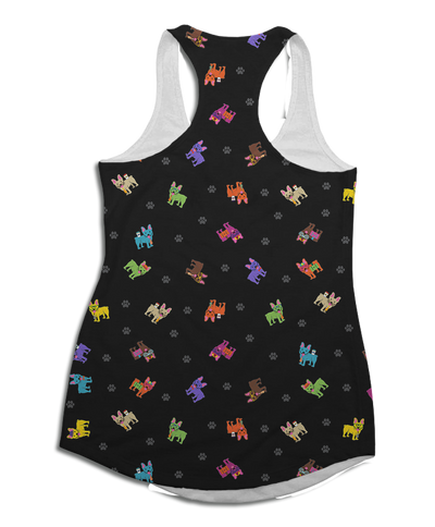 Colorful Frenchie Racerback Tank Top
